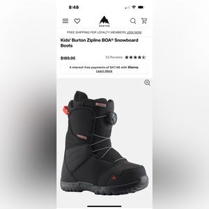 Kids' Burton Zipline BOA® Snowboard Boots